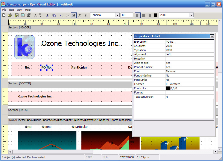 Rpv Reports screen shot